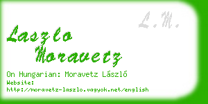 laszlo moravetz business card