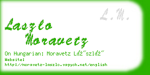 laszlo moravetz business card